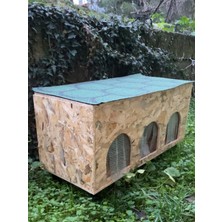 Feyza Design 3 Girişli Ara Bölmeli Rüzgar Koruyucu Kedi Evi ve Kulübesi