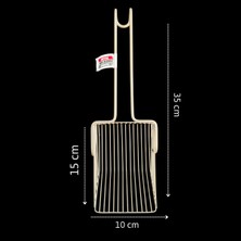 Feyza Design Büyük Boy Paslanmaz Metal Kedi Kumu Temizleme Küreği, Pratik ve Dayanıklı