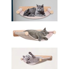 Feyza Design Kediler Için Duvara Monte Hamak Yatak, Oynama ve Uyuma Konforu