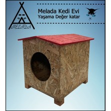 Feyza Design Dış Mekan Ahşap Kedi Evi 39X37X34 Cm, Dayanıklı ve Şık Tasarım