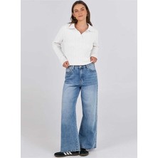 Youknitwear You Riviera %100 Pamuk Polo Yaka Kadın Kazak