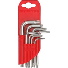 Storemax 4910007108 Torx Allen Anahtarlar, Kırmızı/siyah/krom, 8'li