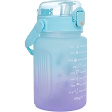 Vagonlife 1000 ml Soft-Touch Motivasyon Su Matarası Mavi-Pembe (3 Adet)