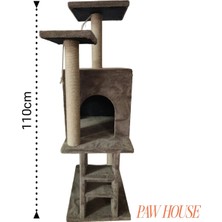 Feyza Design Iki Katlı Kahverengi Kedi Evi, Konforlu ve Şık Tasarım