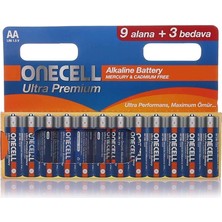 Onecell Ultra Premium Alkalin Aa Boy Pil 9+3 (4 Adet)