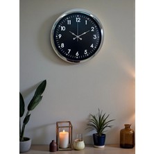 Zentime 40 cm Krom Şık Duvar Saati