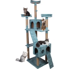 Feyza Design 3 Katlı Dayanıklı Kedi Oyun Evi ve Tırmalama Tahtası