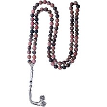 Bütüncül Şifa Rodonit Doğal Taş Tesbih 99'lu