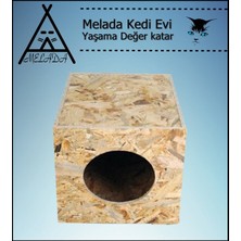 Feyza Design Dış Mekan Için Ahşap Kedi Evi, 34X27X24 Cm, Dayanıklı ve Şık Tasarım