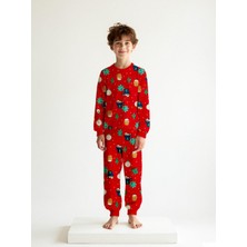 Elmas Kids Erkek Çocuk Yılbaşı Yeniyıl Temalı Pijama Takımı ELM-3103