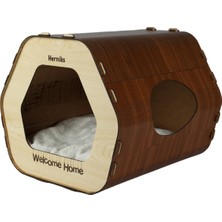 Feyza Design Altıgen Mdf Kedi Evi 36CM, Şık ve Dayanıklı Kedi Evi Tasarımı