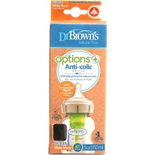Dr. Brown's DB51730 Dr Browns Options+ Geniş Ağız Antikolik Cam Biberon 150 ml 0+ Ay (5 Adet)