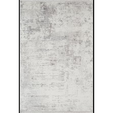 Cotto Home Soıl CT009A Açık Gri Halı Gri Detaylı Modern Ince Akrilik Tozuaz Salon Halısı Yatak Odası Koridor