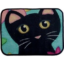 Feyza Design Renkli Desenli Kedi Kumu Paspası 45X60, Şık ve Fonksiyonel Tasarım