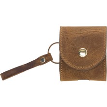 Sinerjim Apple AirPods 2.nesil Uyumlu Deri Kılıf Mai Snap G19 Taba