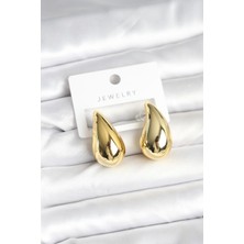 Tegan Gold Renk Damla Küpe 30 mm TG27BKP11379