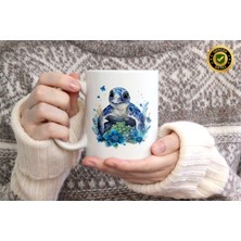 Willow Store Sevimli Kaplumbağa 4 Figürlü Porselen Kupa Bardak,yüksek Kalite,hediyelik