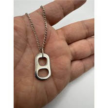 Soda Kola Kapağı Figürlü Unisex Kolye – 60 cm Zamak Kaplama Metal Zincirli Trendy Aksesuar