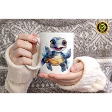 Willow Store Sevimli Kaplumbağa 6 Figürlü Porselen Kupa Bardak,yüksek Kalite,hediyelik