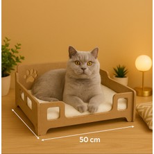 Feyza Design Yumuşak Dokulu Konforlu Kedi Yatağı, Minderli ve Rahat Kullanım