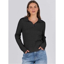 Youknitwear You Riviera %100 Pamuk Polo Yaka Kadın Kazak