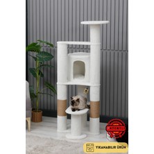 Feyza Design Çok Katlı Yıkanabilir Kedi Tırmalama ve Oyun Evi, Renkli ve Eğlenceli Tasarım