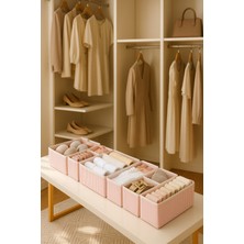 Luxway Home 8 Li Pudra Çizgili Çekmece Içi Düzenleyici Organizer Set – Katlanabilir Çok Amaçlı Saklama Kutuları