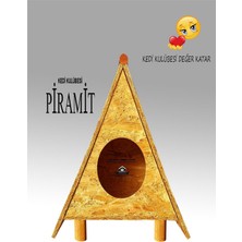 Feyza Design Renkli Piramit Kedi Evi, Su Geçirmez, Dış Mekan Kullanımı Için Ideal