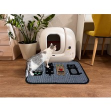 Feyza Design Renkli ve Desenli Büyük Boy Kedi Tuvalet Önü Paspası, 60X80 cm