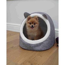 Feyza Design Yumuşak Pofuduk Kedi Köpek Evi, Dekoratif ve Kompakt Tasarım