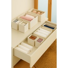 Luxway Home 4'lü Krem Çekmece Içi Düzenleyici Kutu Organizer Seti