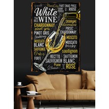 Artmeg Şarap Şişesi Yazı Sanatı Dekoratif Kanvas - Mdf Ahşap Tablo