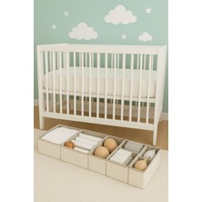 Luxway Home 8’li Gri Çizgili Çekmece Içi Düzenleyici Organizer Set – Katlanabilir Çok Amaçlı Saklama Kutuları