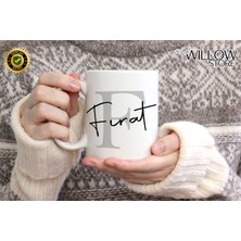 Willow Store Kişiye Özel Erkek Isimli F Harfi Porselen Kupa Bardak,modern,estetik,hediye,kaliteli