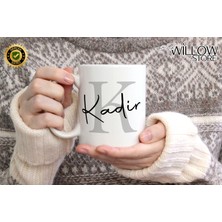 Willow Store Kişiye Özel Erkek Isimli K Harfi Porselen Kupa Bardak,modern,estetik,hediye,kaliteli