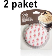 Mons Qlux 2 Paket Kağıt Kek Kalıbı Kek Kapsülü Browni Kek Turta Elips Kek Kalıbı