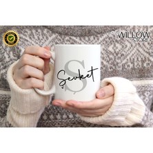 Willow Store Kişiye Özel Erkek Isimli Ş Harfi Porselen Kupa Bardak,modern,estetik,hediye,kaliteli