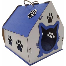 Feyza Design Ahşap Yetişkin Kedi Evi Hobbit Model, Şık ve Dayanıklı Tasarım