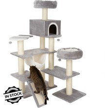Feyza Design Rahat ve Şık Kedi Tırmalama Evi, Hamaklı Minder ve Balık Stepli Tasarım