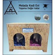 Feyza Design Dış Mekan Ahşap Kedi Evi, 61X41X36 Cm, Minderli, Dayanıklı Tasarım