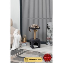 Feyza Design Yıkanabilir Kedi Tırmalama ve Oyun Evi, Eğlenceli ve Rahat Alan