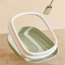 Feyza Design Yarı Kapalı Plastik Kedi Kum Kabı, 48X40X14 Cm, Pratik ve Temiz Kullanım