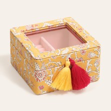 Zsa Zsa Zsu Meılın Pvc Takı Kutusu 14x14x8 Cm Sarı