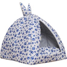 Feyza Design Rüya Gibi Pati Desenli Tavşan Kulaklı Köpek ve Kedi Yatağı