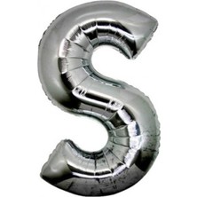 Feyza Design Gümüş Rengi Folyo Balon 1 Metre, Kutlama ve Dekorasyon Için Mükemmel Seçim