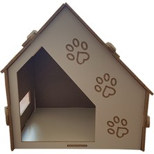 Feyza Design Doğal Ahşap Iç Mekan Kedi Yuva ve Kulübesi, Şık ve Konforlu Tasarım