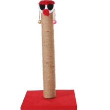 Feyza Design Renkli Palyaço Figürlü Kedi Tırmalama Direği, Eğlenceli ve Dayanıklı