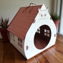 Feyza Design Ahşap Dekoratif Kedi Yuvası, Şık ve Rahat Kedi Sığınağı