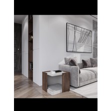 Feyza Design Şık Mdf Kedi Evi ve Sehpa, Ceviz Renkli Tasarım, Kullanışlı ve Modern