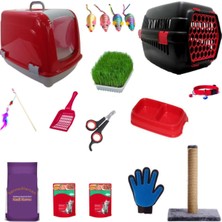 Feyza Design Kedi Tuvalet ve Bakım Seti, 14'lü, Temizlik ve Konfor Için Ideal